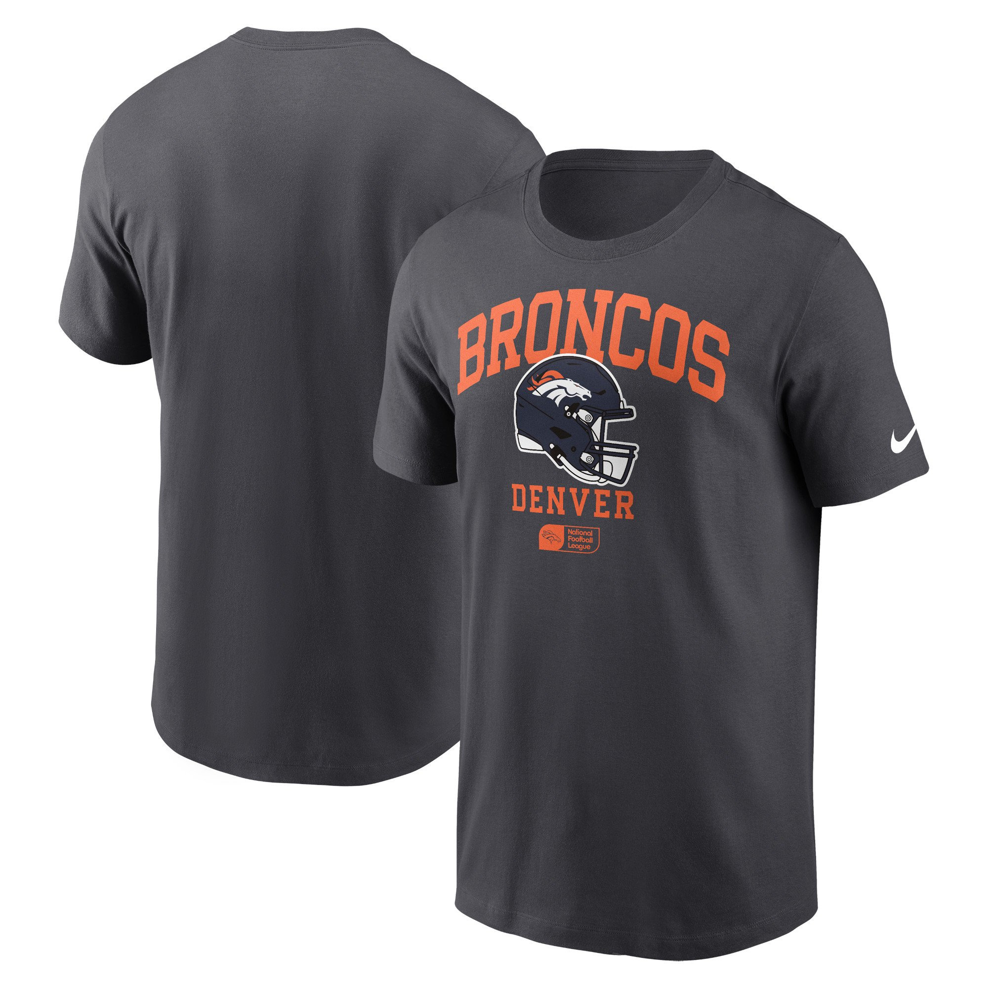 Men 2025 NFL Denver Broncos Grey T shirts->nfl t-shirts->Sports Accessory